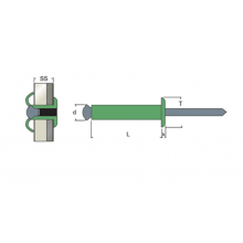 Lot de deux rivets (Couleur au choix)