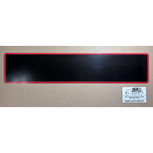 Plaque noire 520 x 110 mm - Bord rouge
