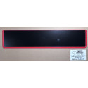 Plaque noire 455 x 100 mm - Bord rouge