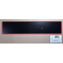 Plaque noire 455 x 100 mm - Bord rouge