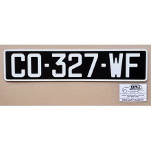 Plaque noire 455 x 100 mm - Bord blanc