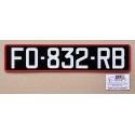 Plaque noire 455 x 100 mm - Bord rouge Plaque noire 455 x 100 mm - Bord rouge