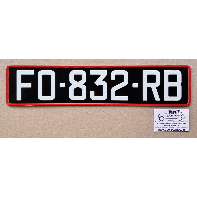 Plaque noire 455 x 100 mm - Bord rouge Plaque noire 455 x 100 mm - Bord rouge