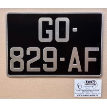 Plaque noire arrière 300 x 200 mm - Format allongé