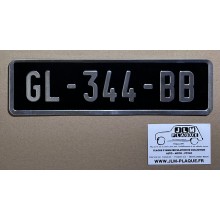 Plaque noire 275 x 75 mm - Modèle réduit italiennes ou VHC
