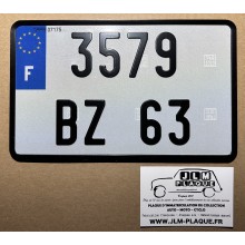 Plaque moto blanche 210 x 130 mm