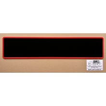 Plaque noire 520 x 110 mm - Bord rouge