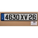 Plaque blanche 520 x 110 mm homologuée Plaque blanche 520 x 110 mm homologuée