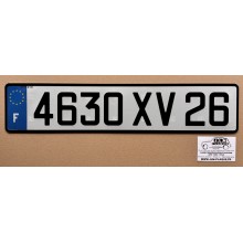 Plaque blanche 520 x 110 mm homologuée