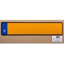 Plaque jaune 520 x 110 mm homologuée