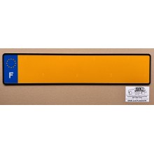 Plaque jaune 520 x 110 mm homologuée