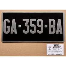 Plaque noire 320 x 155 mm - Format US