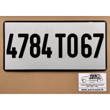 Plaque blanche 320 x 155 mm - Format US