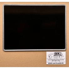 Plaque noire arrière 275 x 200 mm homologuée - Bord alu