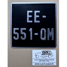 Plaque noire 165 x 165 mm type Vespa