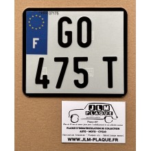 Plaque blanche 140 x 120 mm cyclo