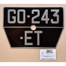 Plaque arrière Renault 4CV