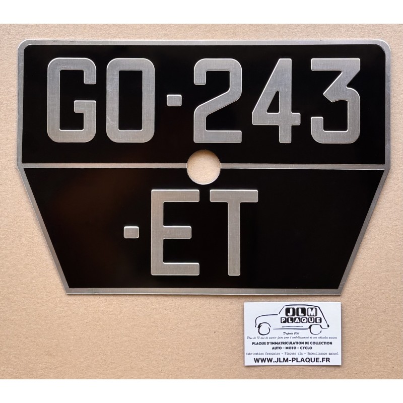 Plaque arrière Renault 4CV Plaque arrière Renault 4CV
