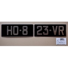 Plaque noire en deux parties 275 x 108 mm